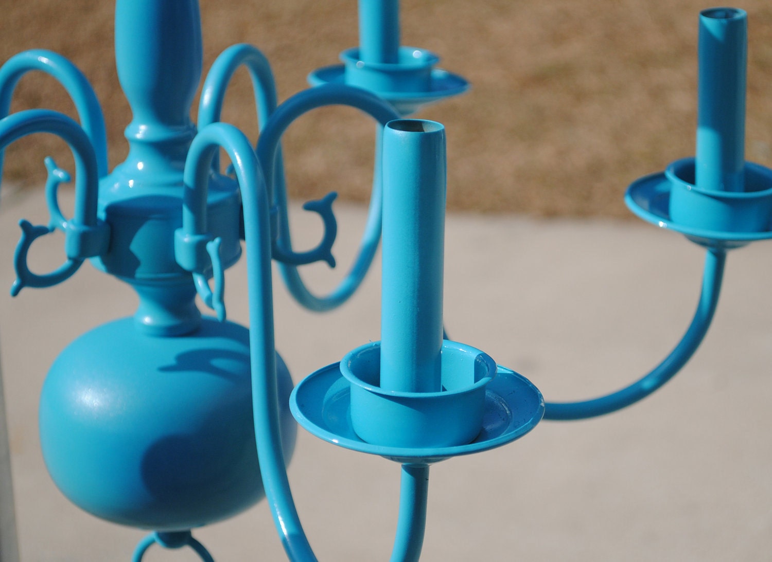 Teal Blue Chandelier. Turquoise. Lighting. Home Decor. Nursery. Bedroom. Entryway. Dining.