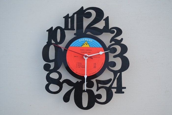 Vinyl Record Album Wall Clock (artist is Carlos Montoya)
