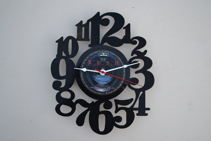 Vinyl Record Album Wall Clock (artist is Rush)