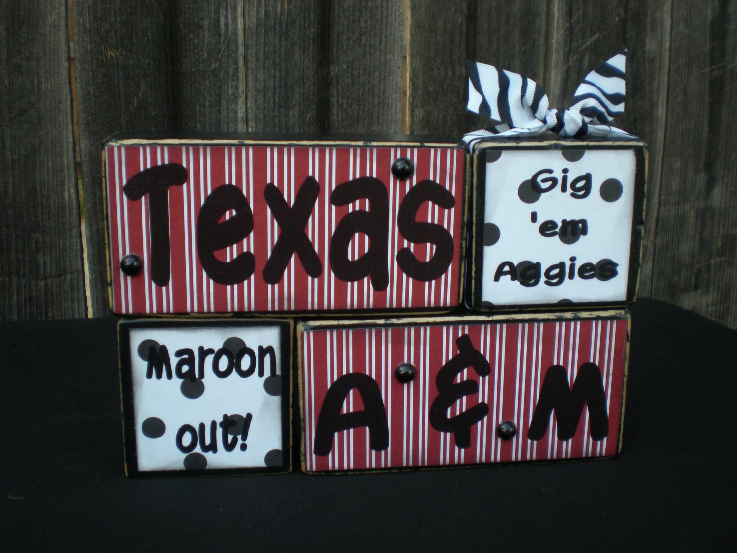Wooden Blocks - TEXAS A & M - Aggies