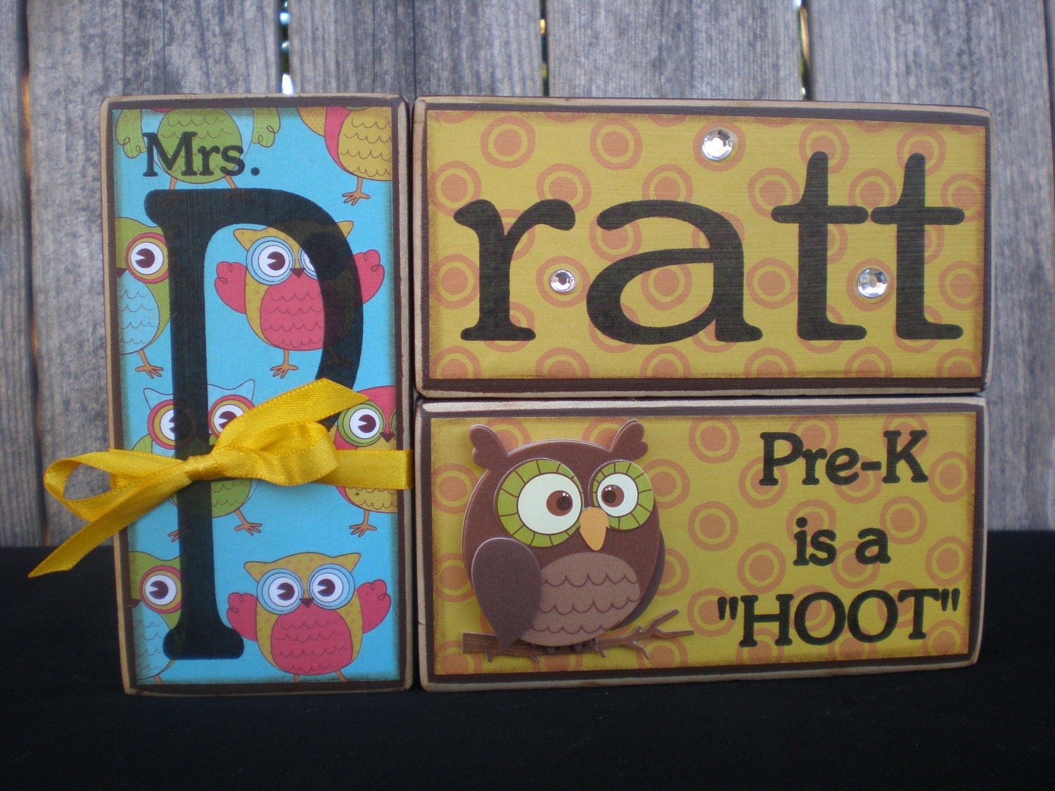 Personalized Wooden Name Blocks - TEACHER (Custom Order)