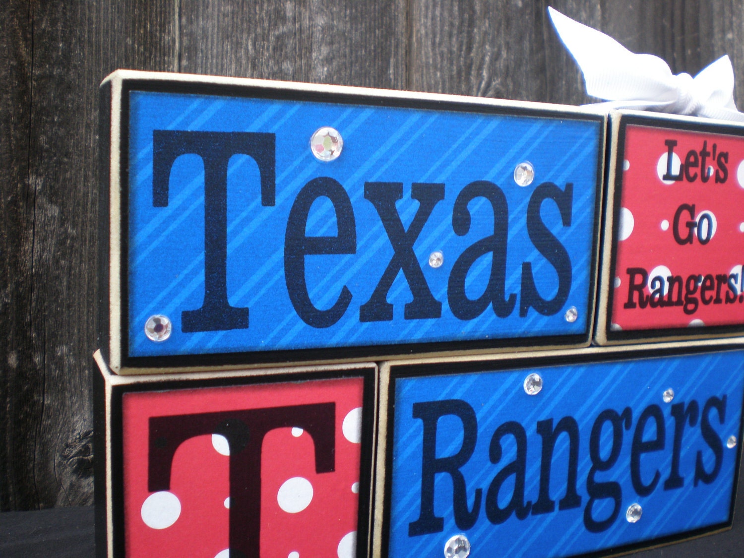 Wooden Blocks - TEXAS RANGERS - Baseball