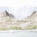 Pastel mountain watercolor painting 4 x 6 Copper Basin in North Cascade Mountains, above Holden Village, Washington