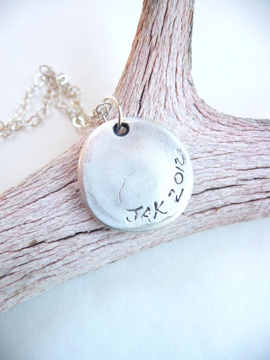 Owl moon wax seal pendant made from recycled silver, custom made to order