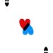 2 of hearts (every day is valentines) Screenprint 8.3 x 11.7 (A4)