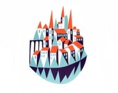 Original screen print. River Laced. Hand pulled, limited edition