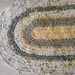Handmade Yellow and Green Bright and Cheerful Oval Rug - 3 1/2 feet by 2 feet for Etsy