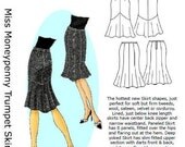 Hot Patterns Miss Moneypenny Trumpet Skirts pattern  Size 18-26