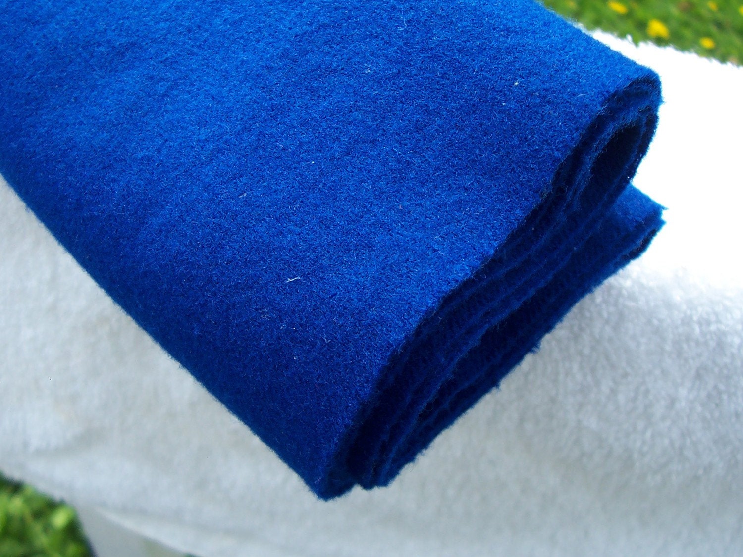 felted wool fabric royal blue