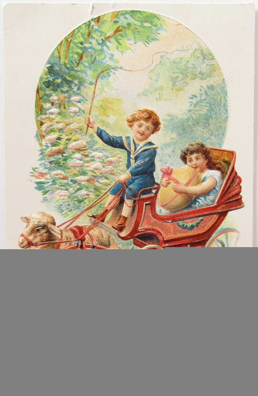 Vintage Victorian Easter Undivided Back Embossed Postcard