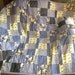 Gray and Citron Yellow Baby Quilt - Features Daisies and Hedgehogs
