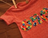 Hungry Caterpillar Birthday Shirt Organic Blend rainbow dots primary colors polka dots