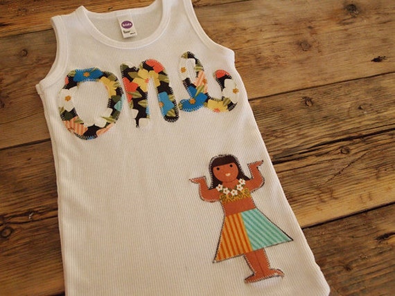 Luau Birthday Shirt Girls Hula Girl Print by lilthreadzclothing