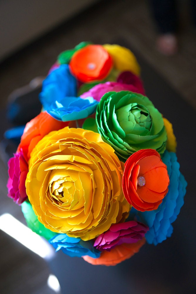 Paper Ranunculus Flower Template