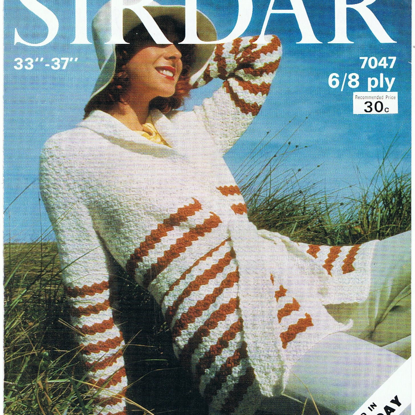 Long Slouchy Belted Cardigan 1970s Crochet Pattern PDF (T130)
