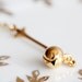 Tiny Bell Necklace Fleur De Lis Necklace Gold Simple Necklace Christmas Jewelry - N075
