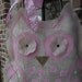Owl Burlap Door Hanger Door Decoration Pink and White Baby Girl