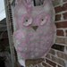 Owl Burlap Door Hanger Door Decoration Pink and White Baby Girl