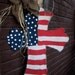 Burlap Cross Burlap Door Hanger American Flag