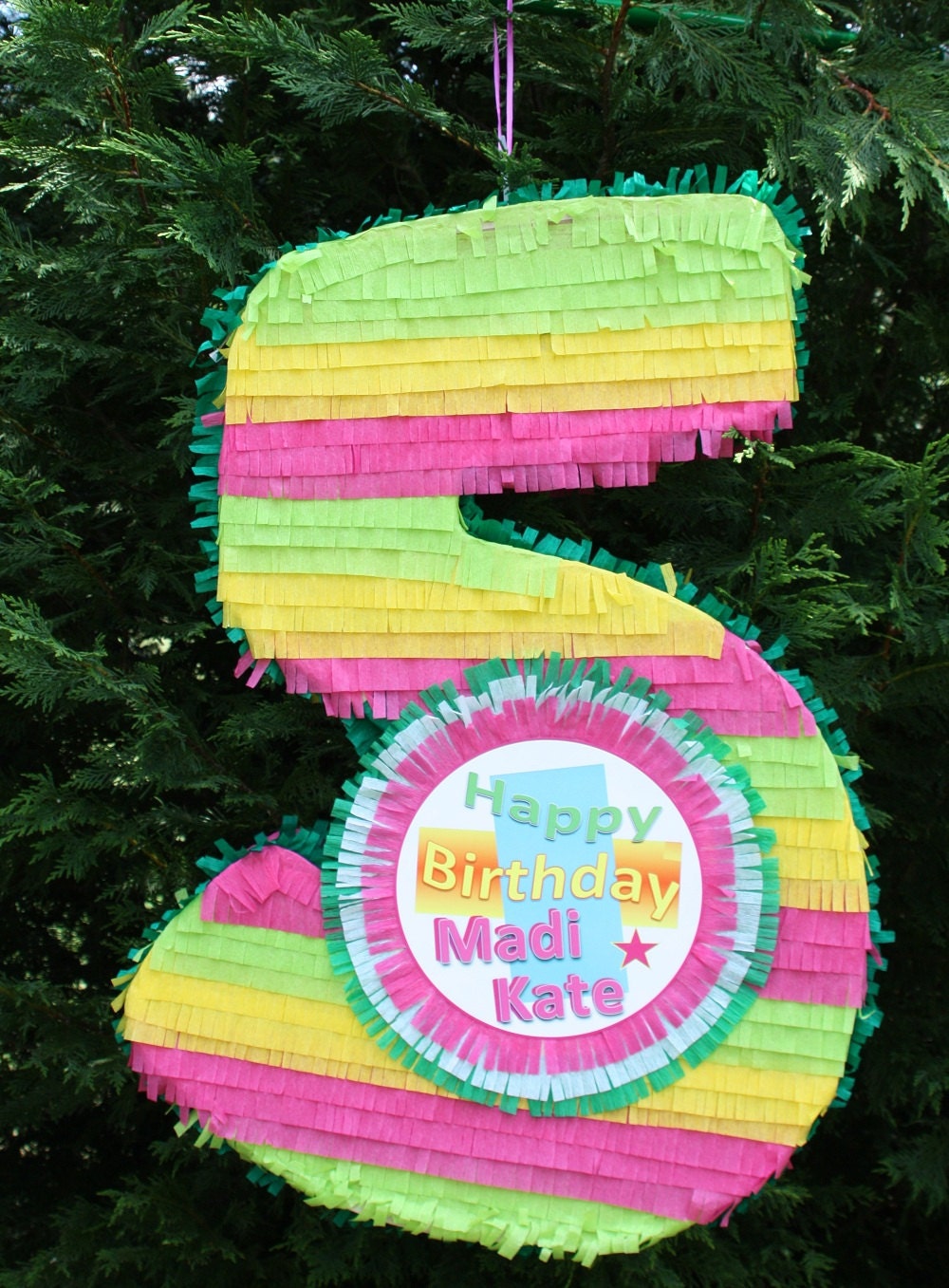 Number Five Pinata -  large Number Five Pinata - Customizable. Numero Cinco Pinata