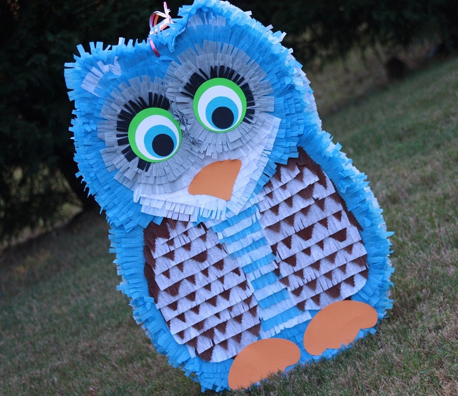 Owl Pinata -  Large Blue Owl Pinata