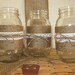 BURLAP LACE MASON Jars Summer Wedding Spring Wedding Decor Cottage Decor Bride Groom Rustic Farm House Shabby chic ocean Glass Decoration