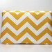 Clutch - Yellow and White Chevron - Ready to Ship