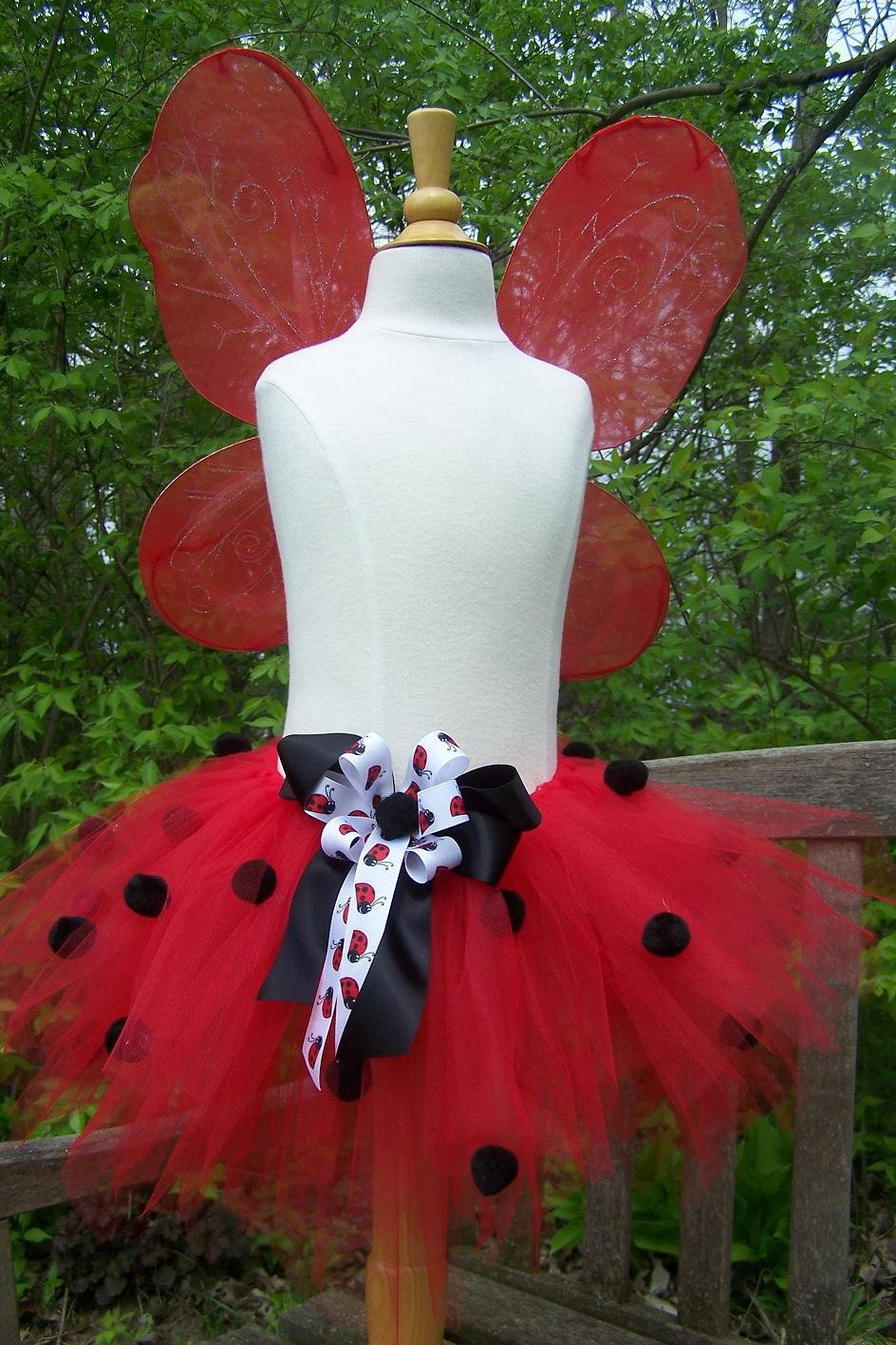 Lady Bug Tutu with Wings