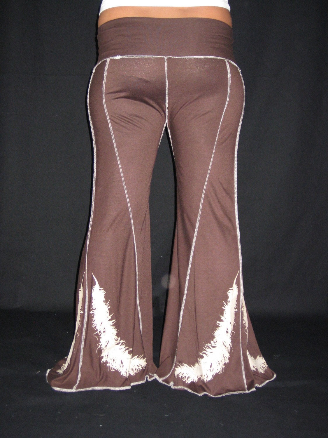 brown yoga pants flare