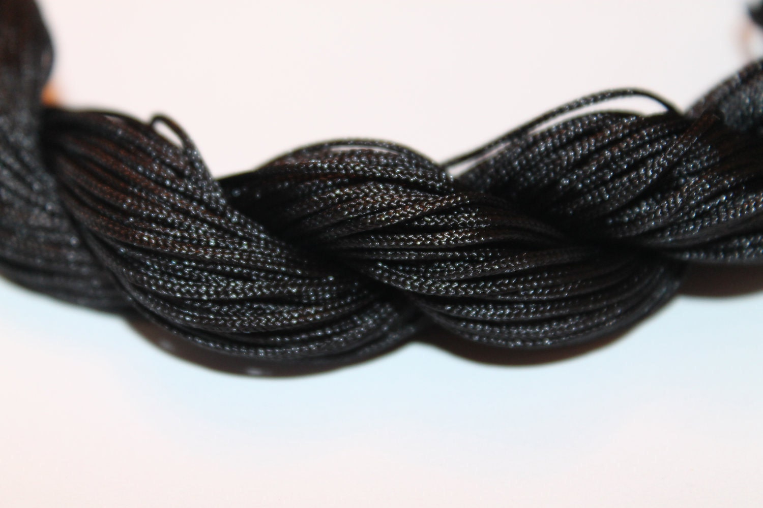 1mm Black Nylon Cord Thread Chinese Knot Macrame Bracelet String