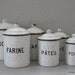 White Enamel Canister Set
