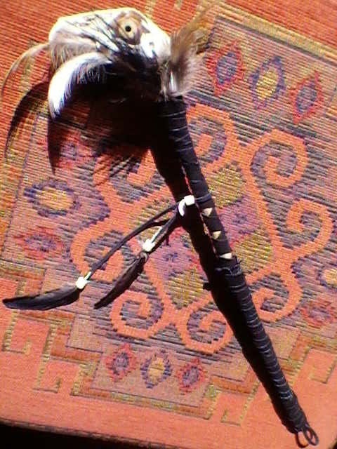 Rabbit skull wand shaman druid witch wicca spells