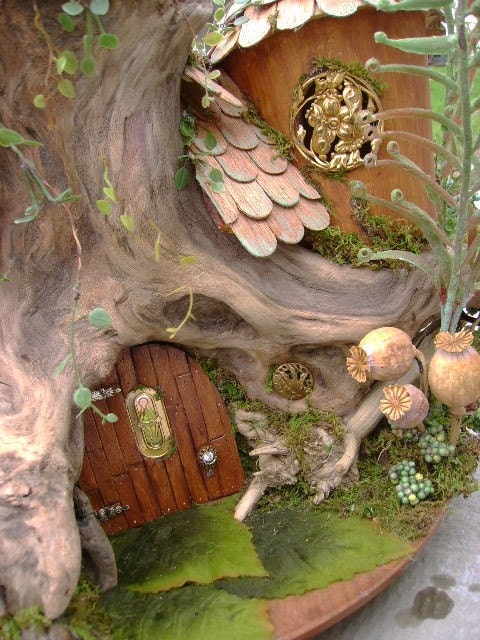 OOAK Driftwood FAIRY House unfurnished Dollhouse By J. McLaughlin Custom Furniture Available