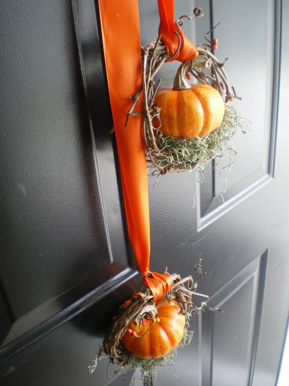 Custom Listing for rbartar-Primitive Fall Pumpkin Wreaths