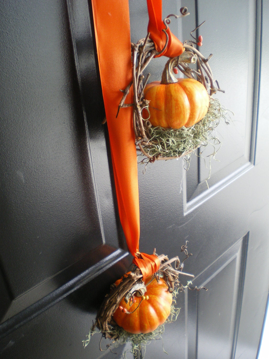 Custom Listing for rbartar-Primitive Fall Pumpkin Wreaths
