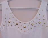 Vintage gold studded bodycon dress