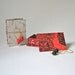 Handmade Gift Boxes for Favors Stocking Stuffers Jewelry Bit Box Pair in Red & Black
