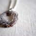 Agate Druzy Necklace - Light Grey Crystal Geode Slice on Silver Plated Chain OOAK