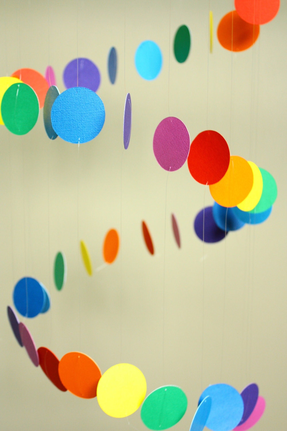 Baby Mobile - Crib Mobile - Nursery Mobile -Rainbow Spiral Whimsy -choose colors / shapes FREE  - featured on Chic & Cheap Nursery