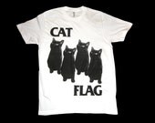 Black Flag CAT FLAG T Shirt Size Medium
