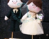 ivory wedding couple cake topper