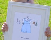 Garden decor for girls room ... little gardener wall art print