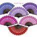 Lace wedding hand fan in colour you like, Goth Lady accesory, halloween gadget