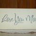 Primitive "I love YOU more" wooden sign - your color choice