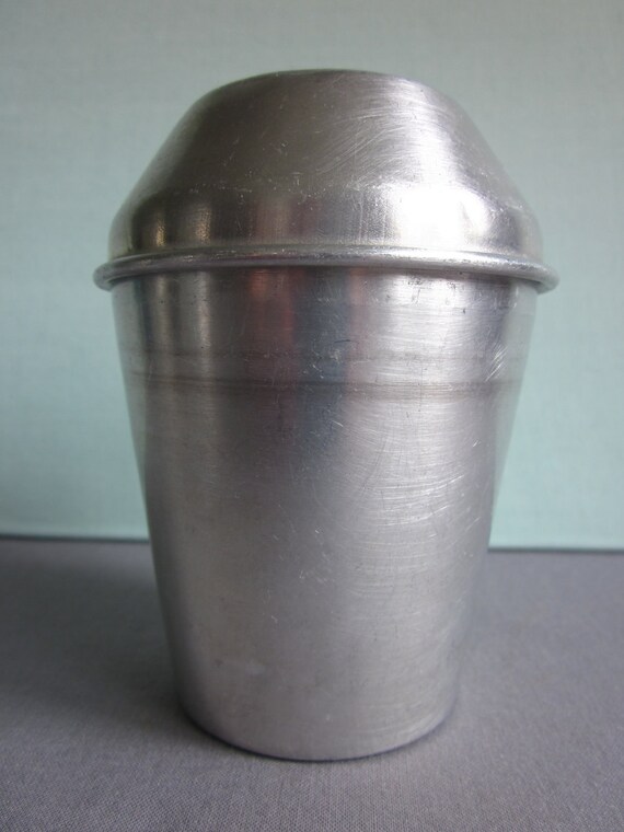 Vintage aluminum gravy shaker mixer cup with by SWEPTinFROMtheSEA