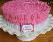 Ruffled Crepe Paper: Pink and White