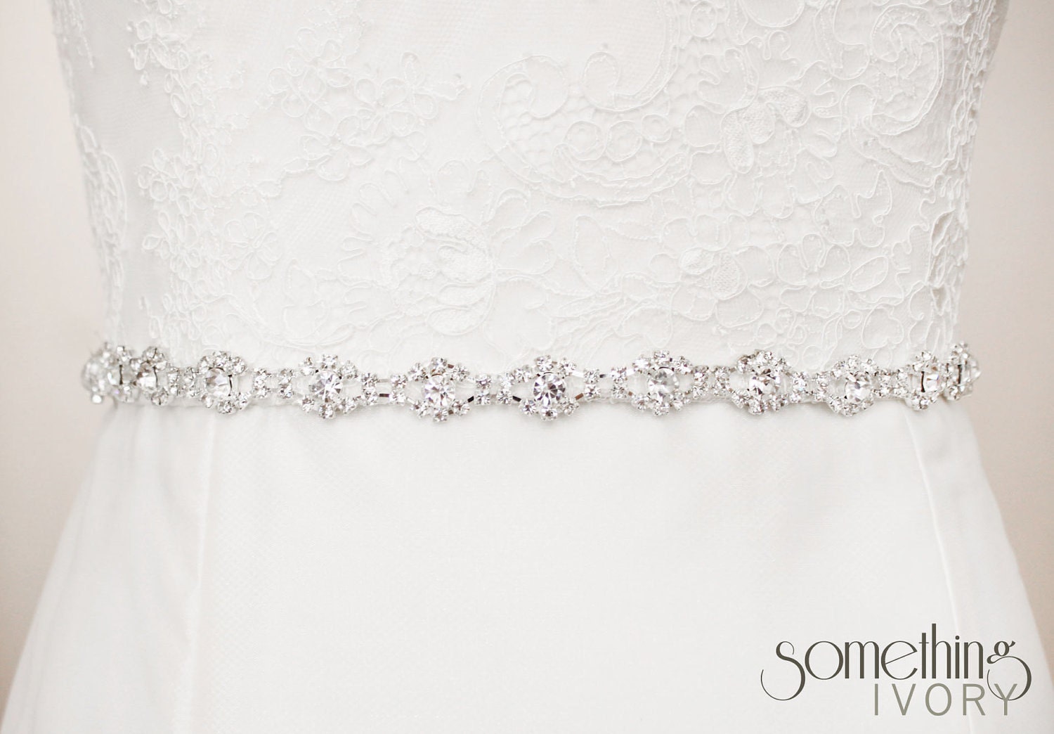 ELIZABETH - Rhinestone Encrusted Bridal Wedding Belt