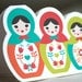 Babushka colorful printable card by Lafabriqueabricole on Etsy