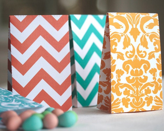 Weeding, baby shower, party Candy favor box printable, damask, polka and chevron by Lafabriqueabricole on Etsy