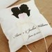 Custom Silhouette Ring Bearer Pillow made from your photos by Simply Silhouettes for wedding or commitment ceremony